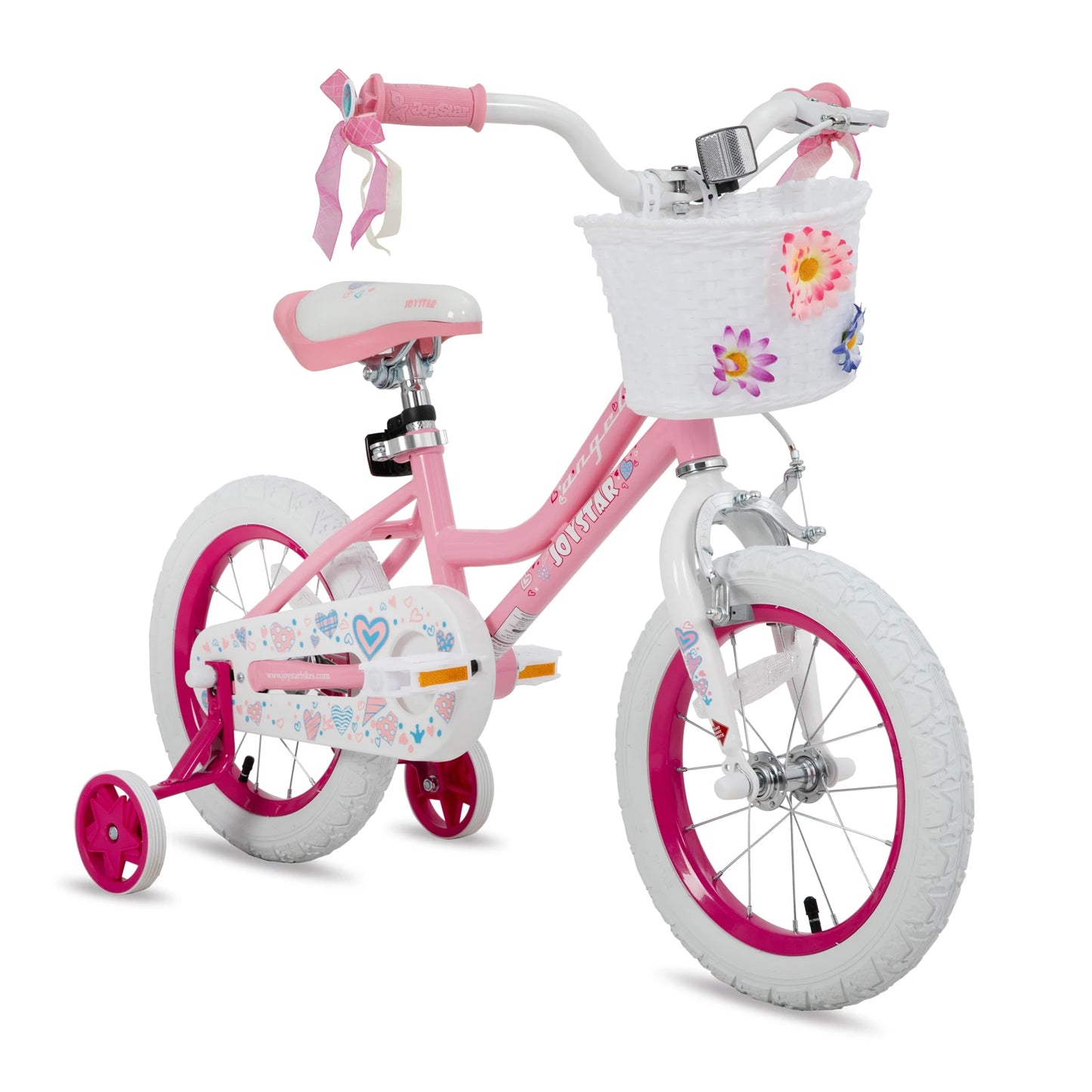 JOYSTAR Kids Bicycle with Basket Training Wheels Foot Brake